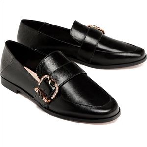 Zara Aged Leather Loafers 37
